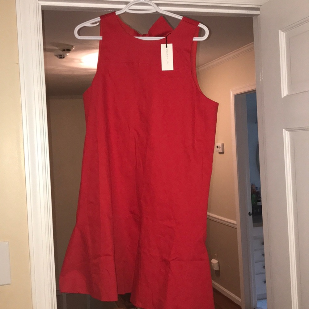 NWT Red Bow back dress